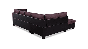 SOFÁ SECCIONAL CIC BITONO IZQUIERDO 5 CUERPOS CHOCOLATE