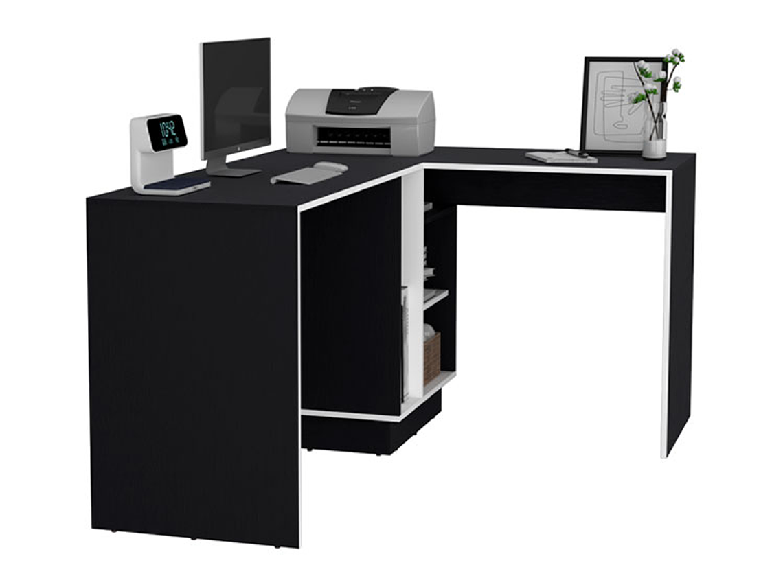 ESCRITORIO TUHOME ROOKIE EN L BLANCO WENGUE 3