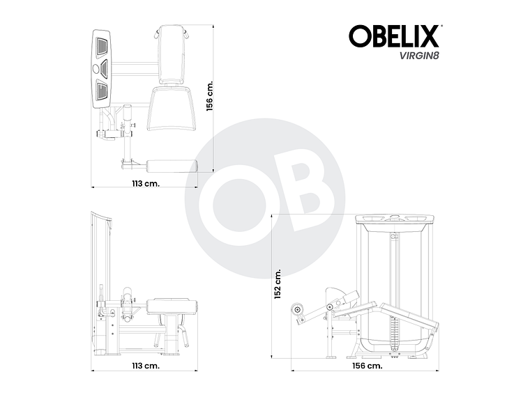 Curl Femoral Acostado V8 Series | Obelix 2