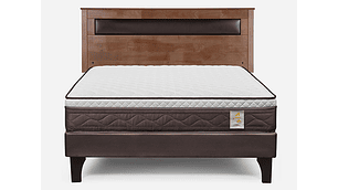 JUEGO DE DORMITORIO ROSEN CAMA EUROPEA NEW STYLE 4 PLUS BN 2 PLAZAS + RESPALDO FERRARA