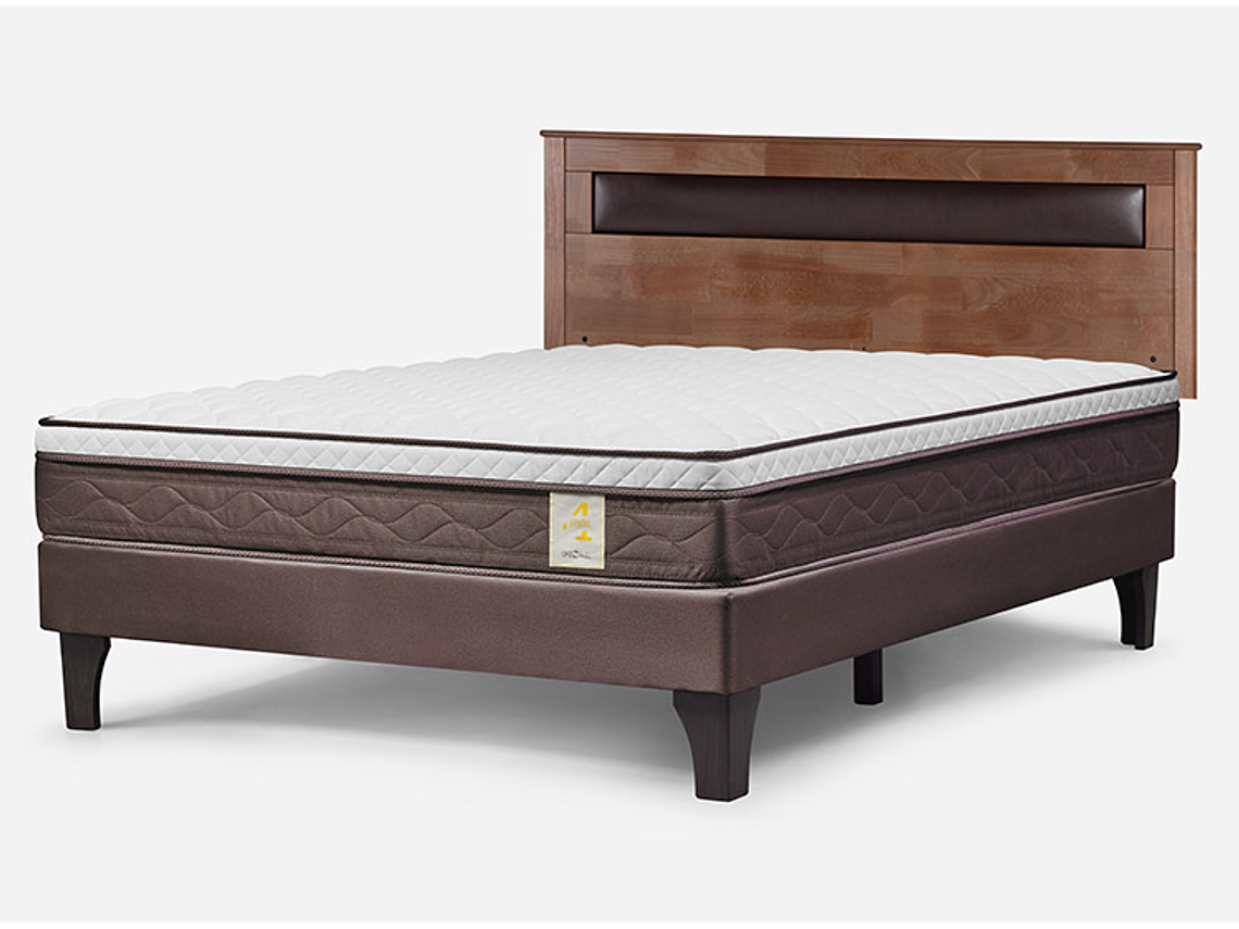 JUEGO DE DORMITORIO ROSEN CAMA EUROPEA NEW STYLE 4 PLUS BN 2 PLAZAS + RESPALDO FERRARA 2