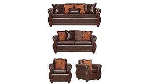 JUEGO DE LIVING 3 2 1 1 GRAN COLUMBIA CAFÉ