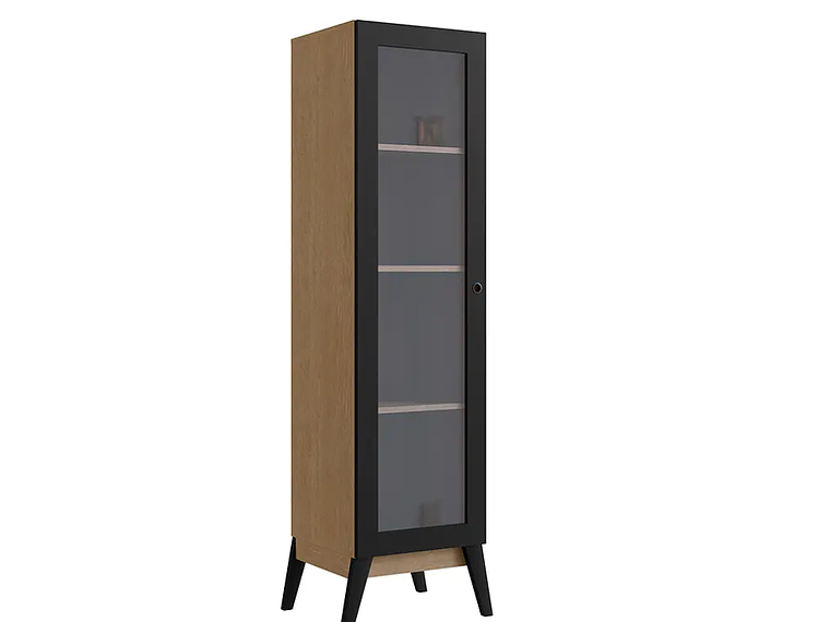 VITRINA BE DESIGN 1 PUERTA NEGRO MALTA 3