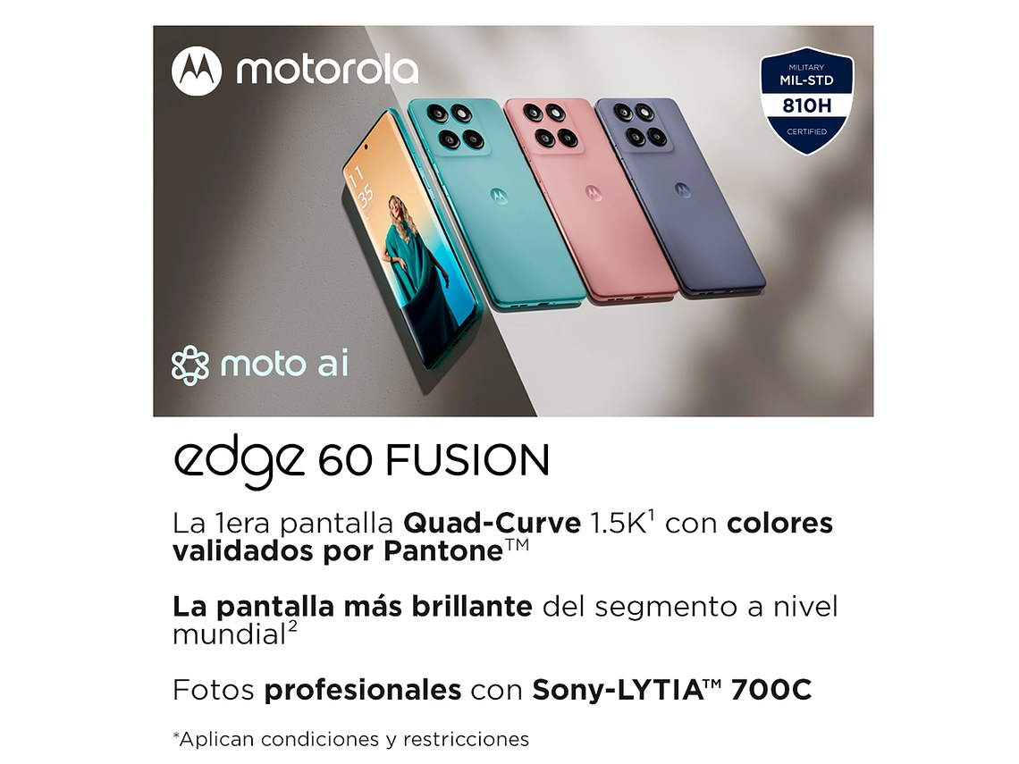 SMARTPHONE MOTOROLA EDGE 60 FUSION 256GB 8GB RAM 50MP 6.6
