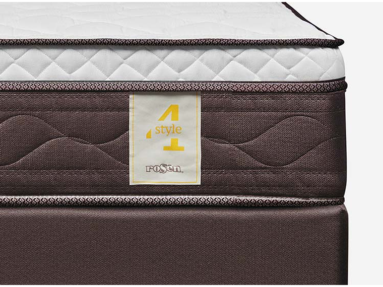 JUEGO DE DORMITORIO ROSEN CAMA EUROPEA NEW STYLE 4 PLUS BN 2 PLAZAS + RESPALDO FERRARA 6