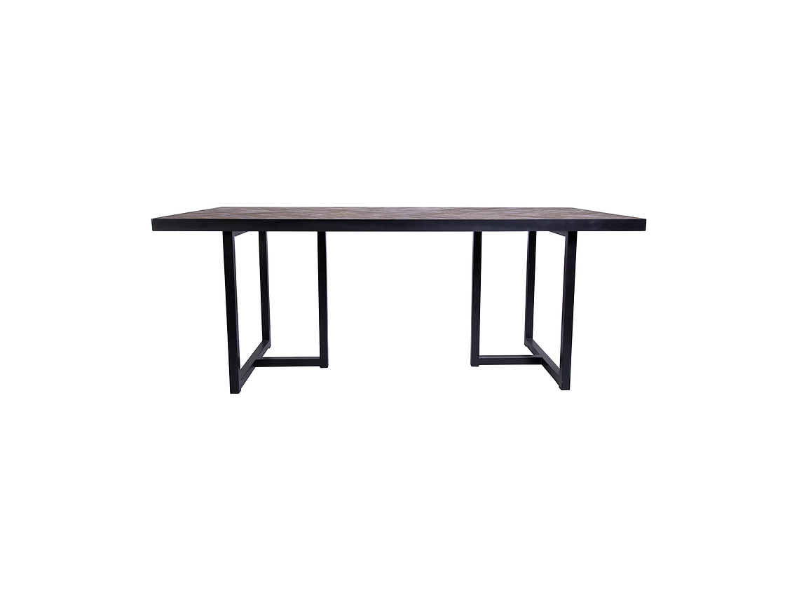  MESA COMEDOR MEYA MUEBLES DARJAN MADERA OLMO Y ACERO 1