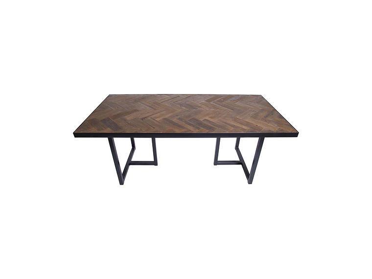  MESA COMEDOR MEYA MUEBLES DARJAN MADERA OLMO Y ACERO 3