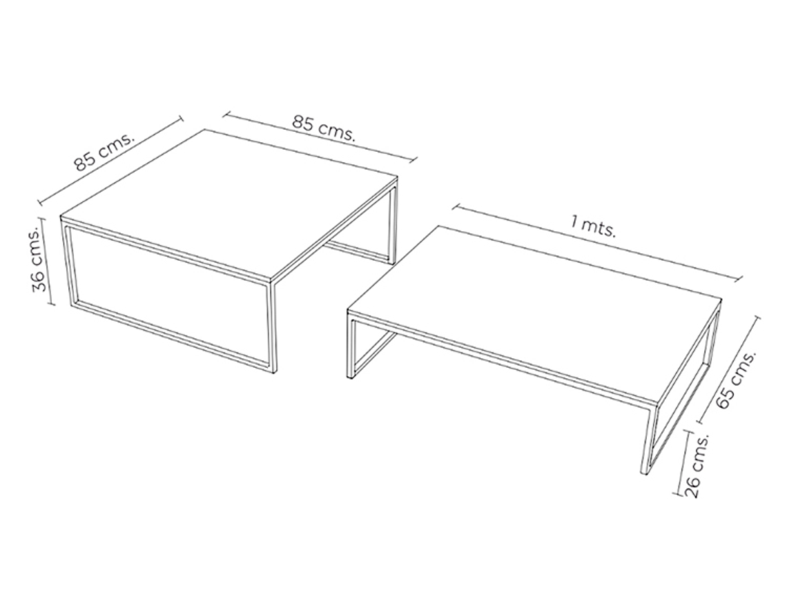 MESA DE CENTRO MEDULAR DUO WOOD BLACK 3