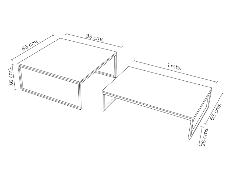 MESA DE CENTRO MEDULAR DUO WOOD BLACK 3