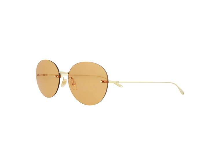 GAFAS DE SOL GUCCI DE METAL CON MONTURA REDONDA PARA MUJER EN DORADO Y NARANJA 1