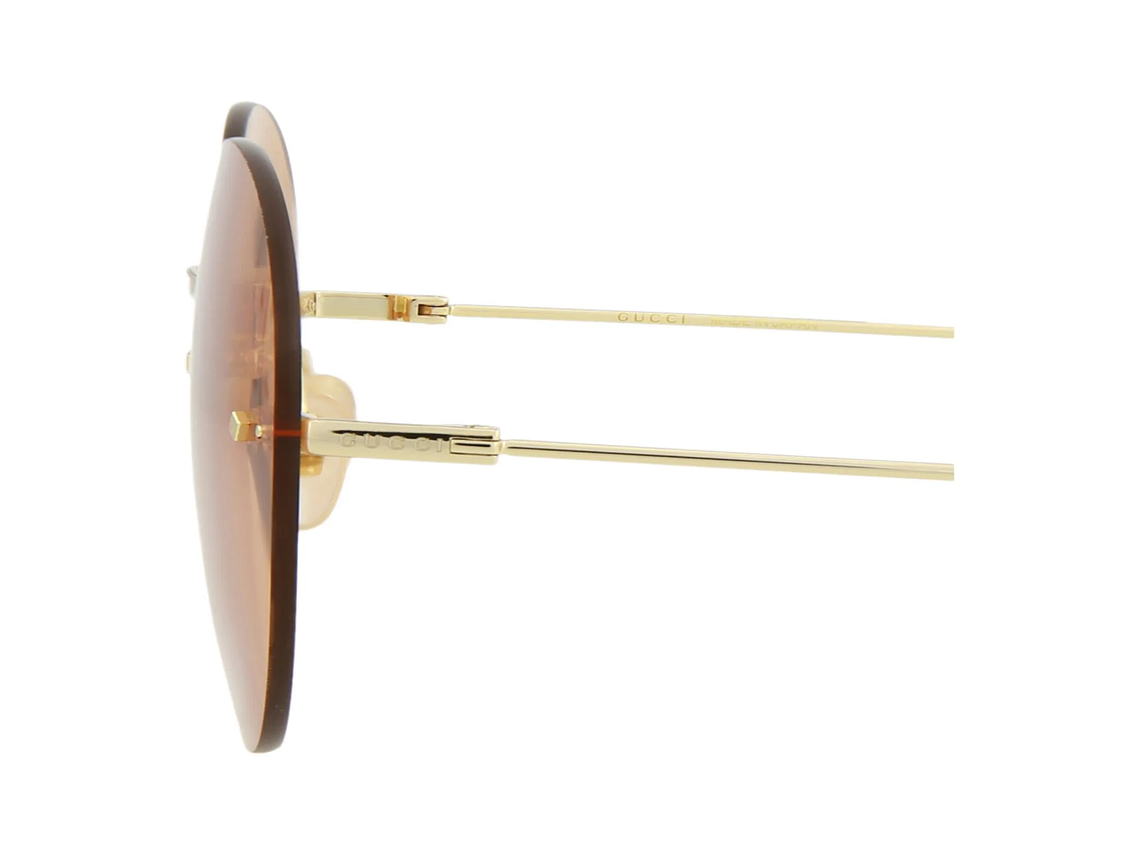 GAFAS DE SOL GUCCI DE METAL CON MONTURA REDONDA PARA MUJER EN DORADO Y NARANJA 3