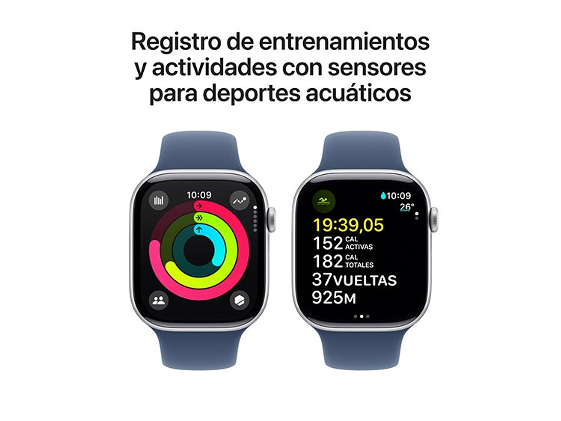 APPLE WATCH SERIE 10 46MM PLATA ALUMINIO CORREA DEPORTIVA S/M 5