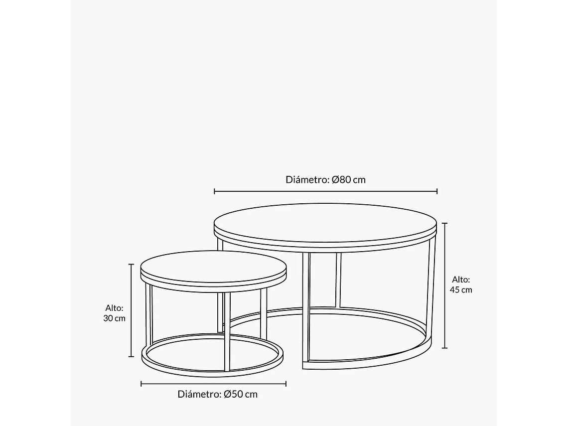 MESAS CENTRO FORM DESIGN ANIDADAS SPIRO METAL 3