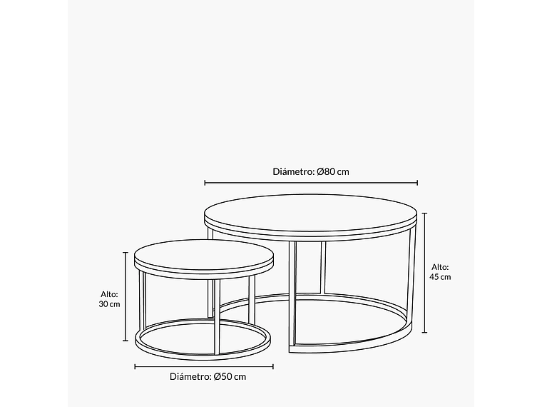 MESAS CENTRO FORM DESIGN ANIDADAS SPIRO METAL 3