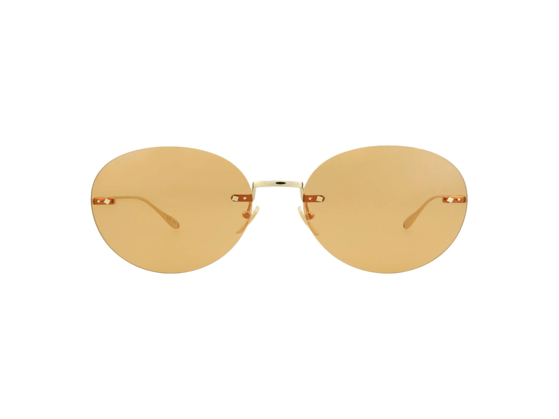 GAFAS DE SOL GUCCI DE METAL CON MONTURA REDONDA PARA MUJER EN DORADO Y NARANJA 5