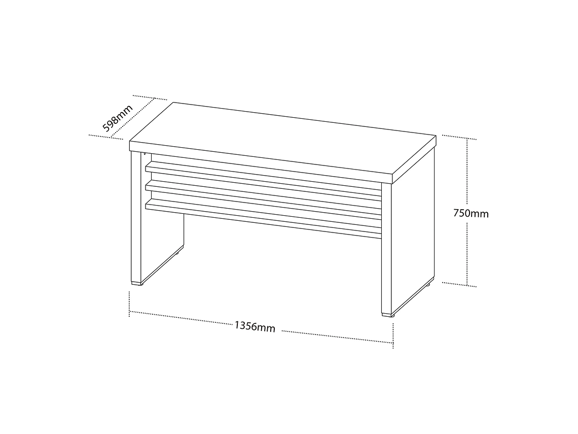 ESCRITORIO RÖDLER RD960 EJECUTIVO ROBLE BLANCO 4