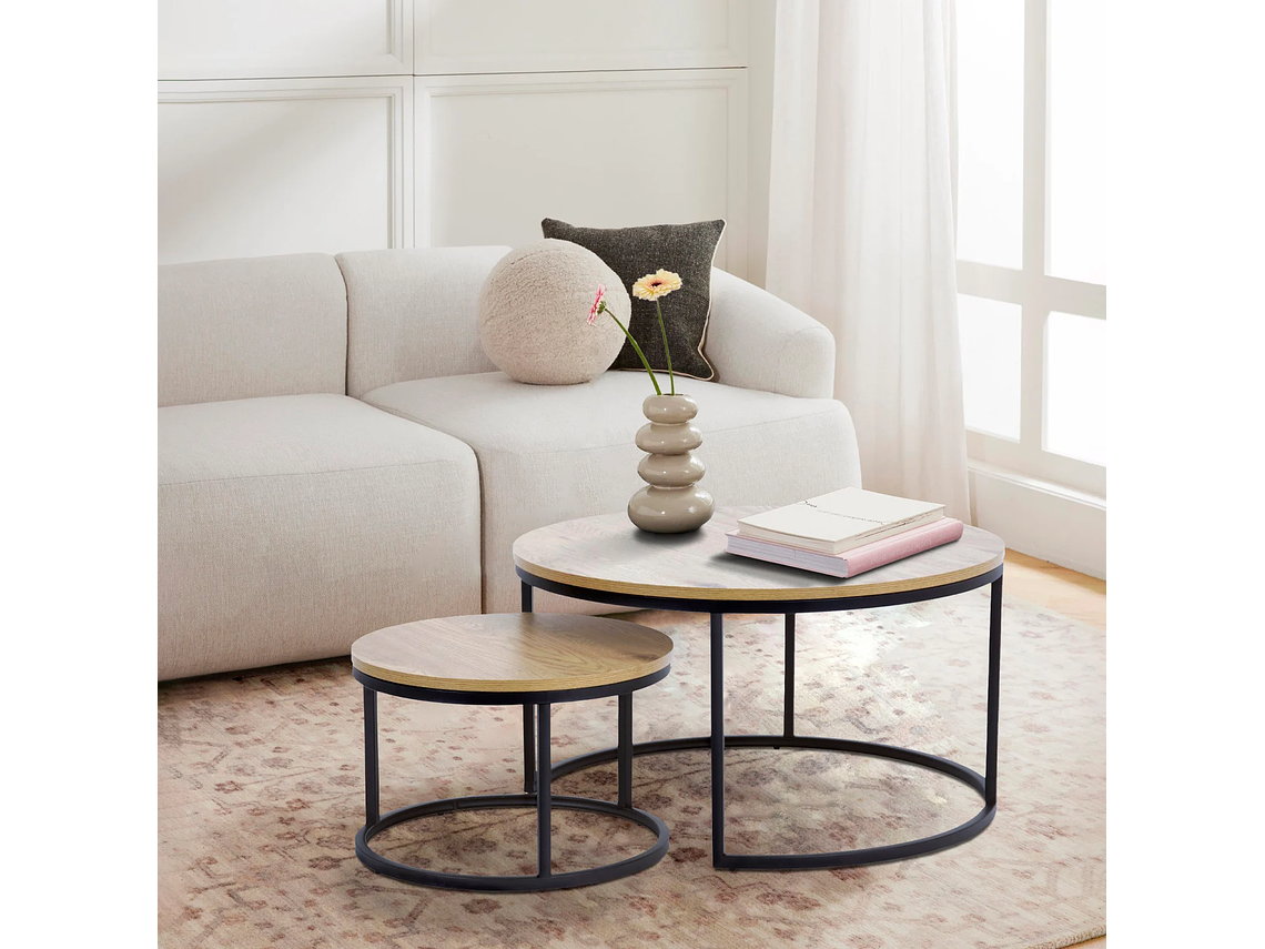 MESAS CENTRO FORM DESIGN ANIDADAS SPIRO METAL 4