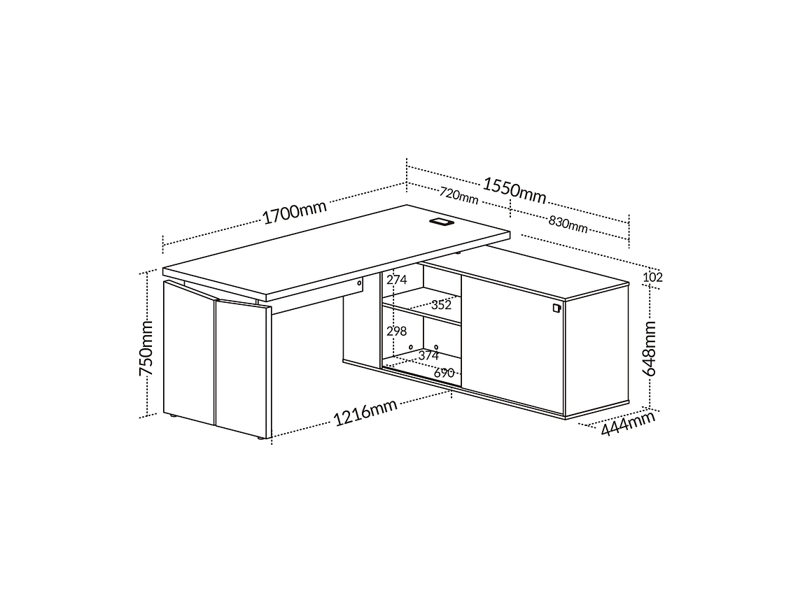 ESCRITORIO RÖDLER RD1095 PROFESIONAL CAFÉ BLANCO 6