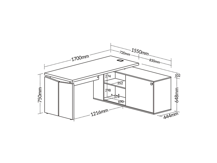 ESCRITORIO RÖDLER RD1095 PROFESIONAL CAFÉ BLANCO 6