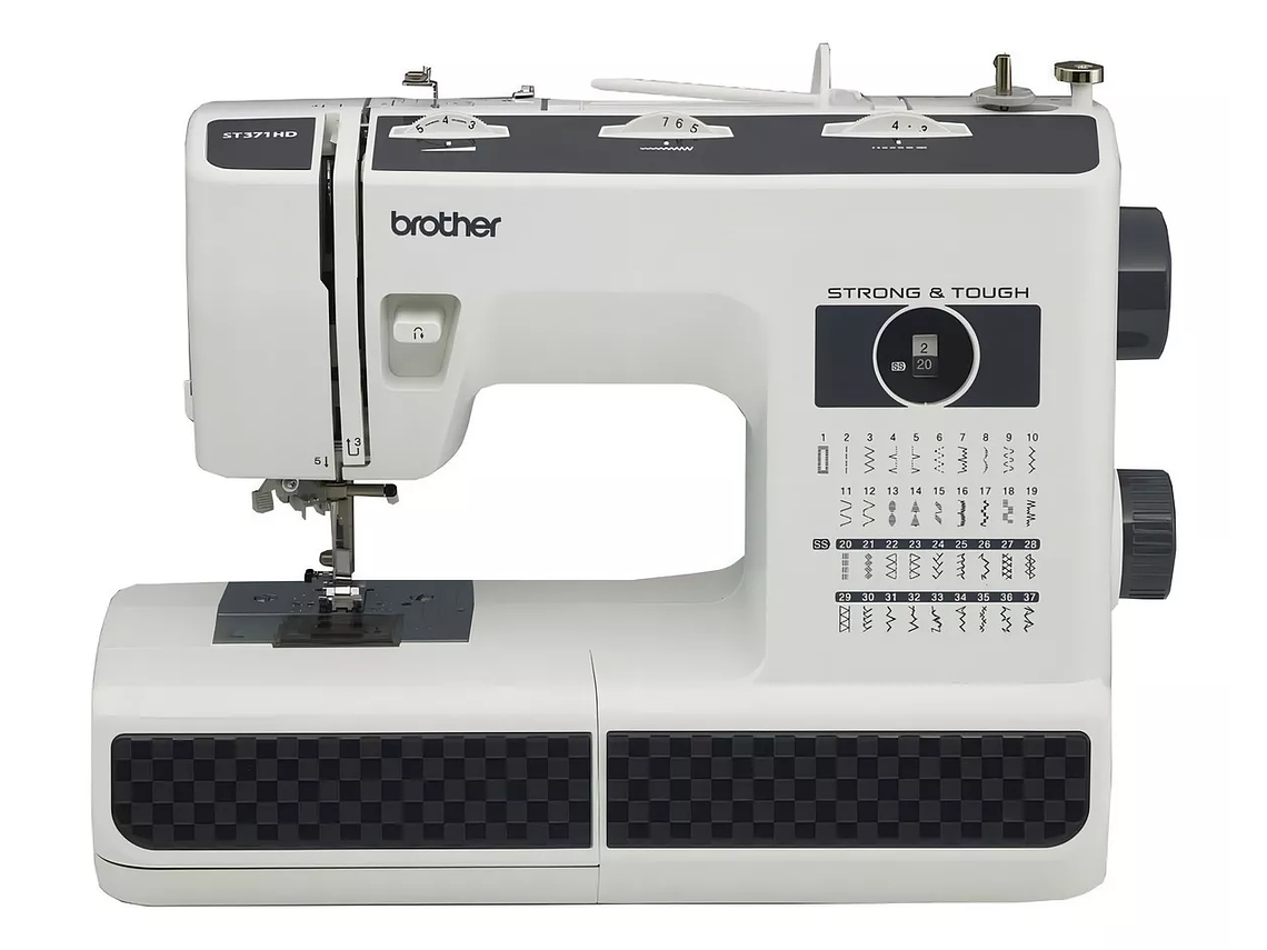 MÁQUINA DE COSER RECTA BROTHER STRONG AND TOUGH ST371HD PORTABLE BLANCA Y NEGRO 110V 1