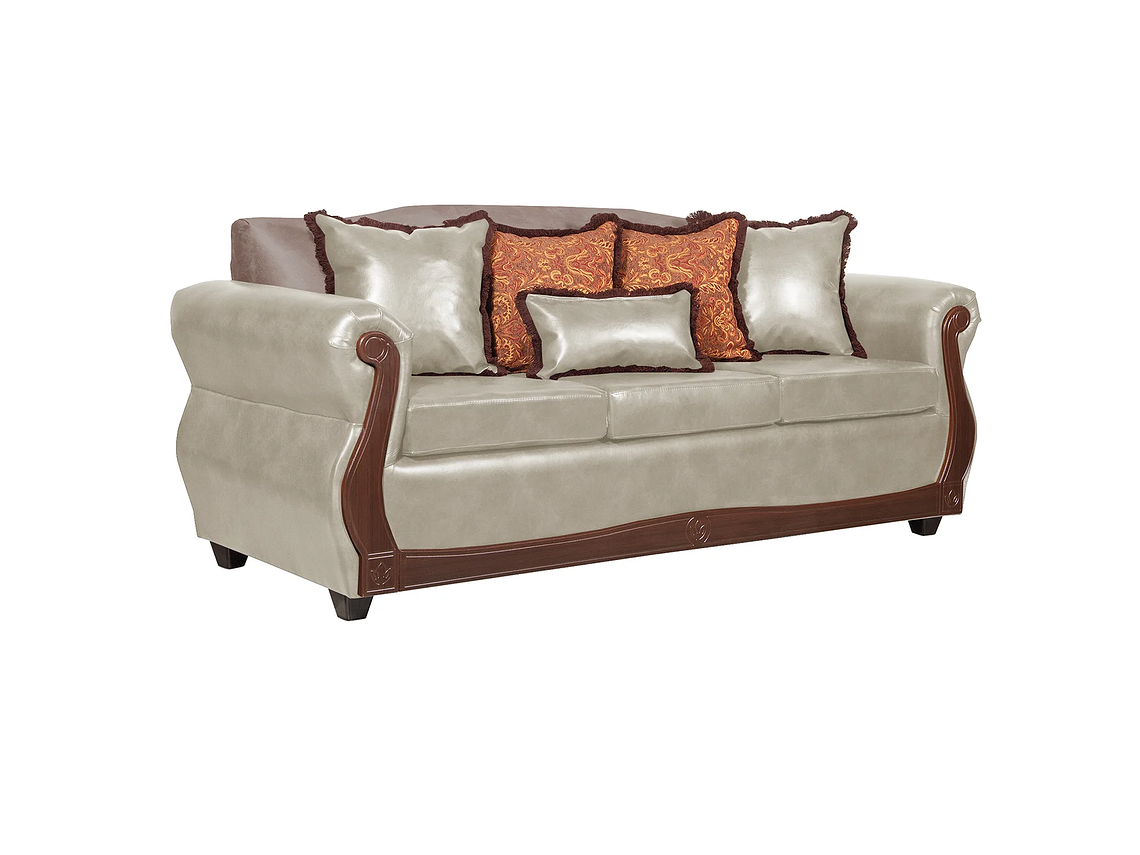 JUEGO DE LIVING 3 2 1 1 GRAN COLUMBIA CREMA 2