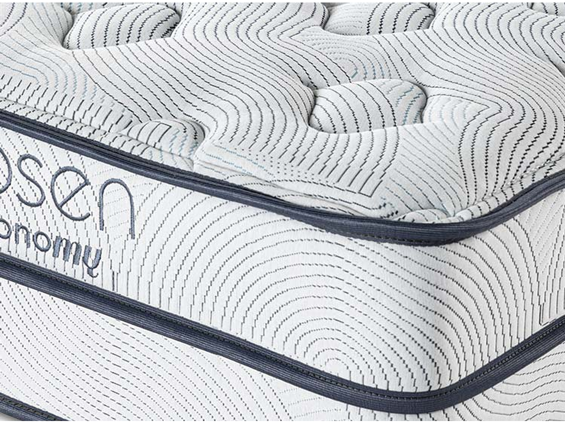 JUEGO DE DORMITORIO ROSEN CAMA EUROPEA AUTONOMY SKY KING AZUL + RESPALDO ISSEY GRIS 6