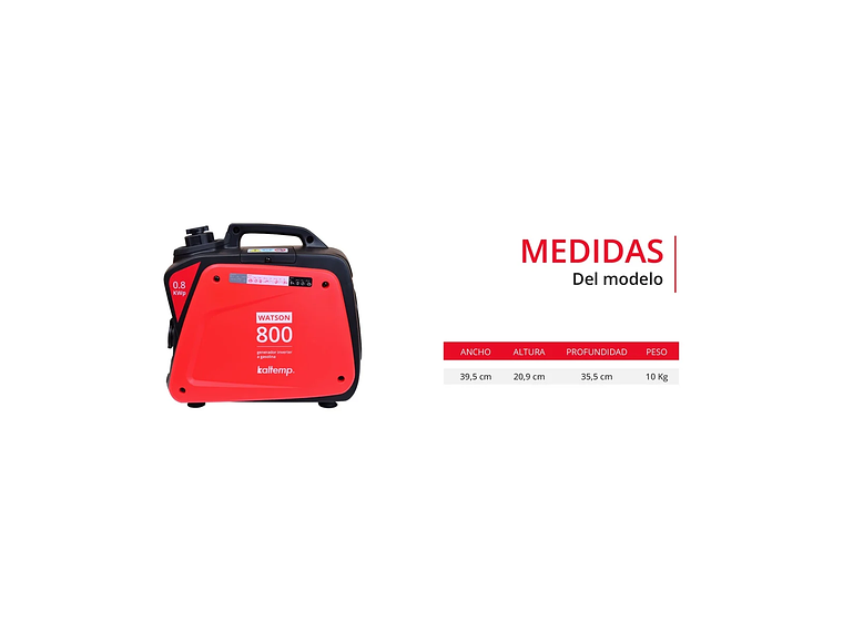 GENERADOR INVERTER A GASOLINA WATSON 800W 2