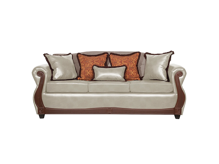 JUEGO DE LIVING 3 2 1 1 GRAN COLUMBIA CREMA 3