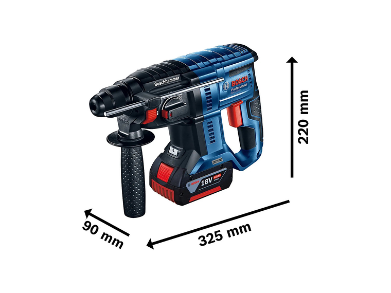 ROTOMARTILLO BOSCH GBH 180-LI SDS-PLUS, 18V+2 BAT.+CARGADOR 4