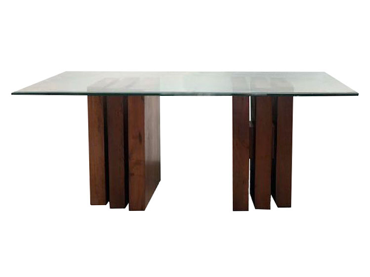 MESA DE COMEDOR HOME ROBLE TRIO 200 X 100 CM 12 MM 1