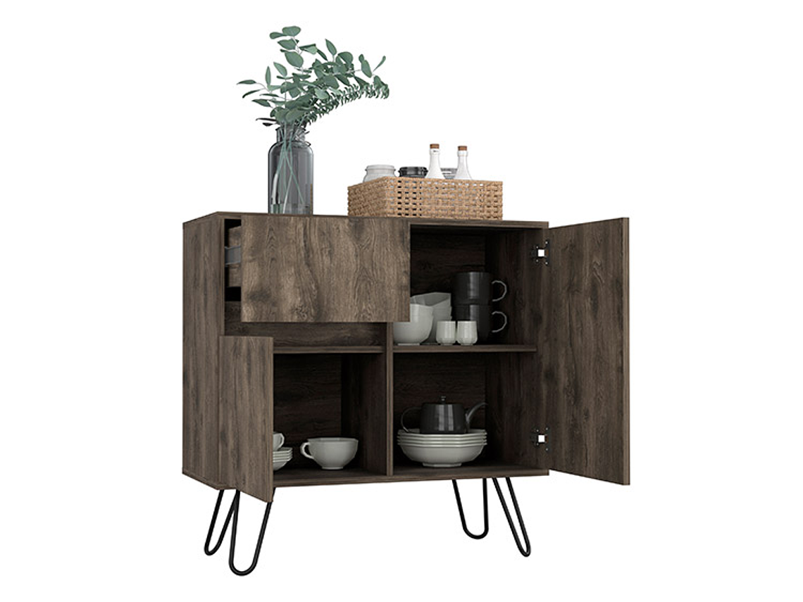 BUFFET TUHOME ANDORRA Z 80 2 PUERTAS 1 CAJÓN CAFÉ 9