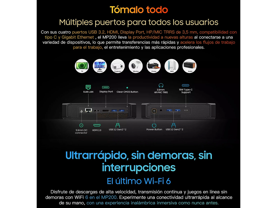 MINI PC BLACKVIEW MP200 WINDOWS 11 PRO I5 4GHZ 16GB RAM 1TB SSD 7
