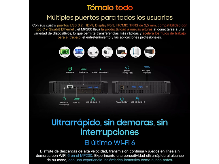 MINI PC BLACKVIEW MP200 WINDOWS 11 PRO I5 4GHZ 16GB RAM 1TB SSD 7