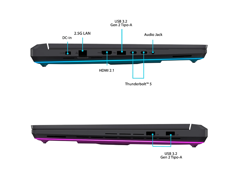 NOTEBOOK GAMER ASUS ROG STRIX G16 G615LR INTEL CORE ULTRA 9 32GB RAM 1TB SSD NVIDIA RTX5070 TI 16” 4