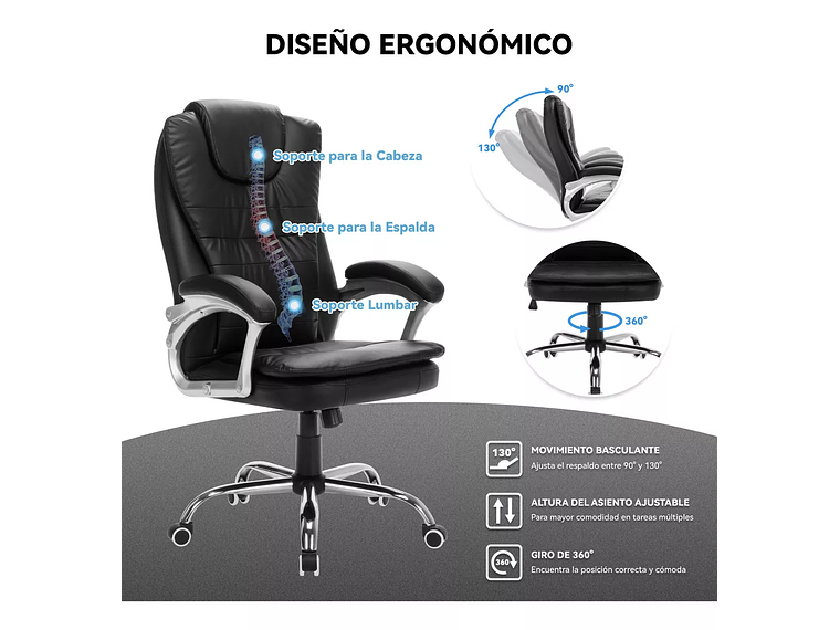 SILLA SOLANA EJECUTIVA SILLA DE OFICINA ERGONÓMICA 4