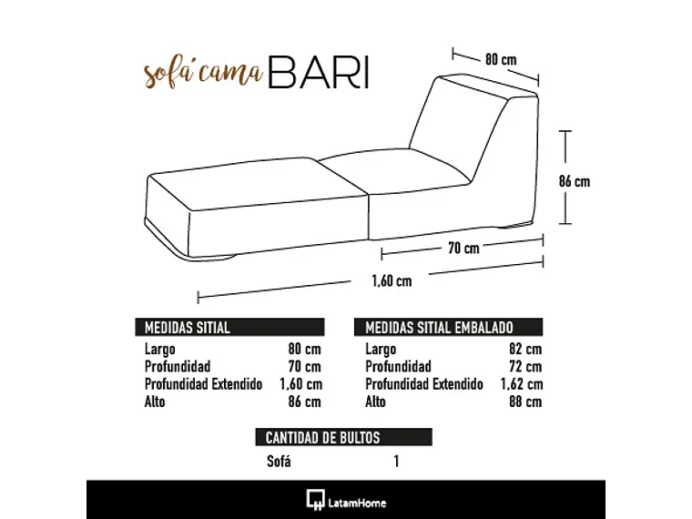 SOFÁ LATAM HOME BARI PALO ROSA CAMA TELA VELVET 4