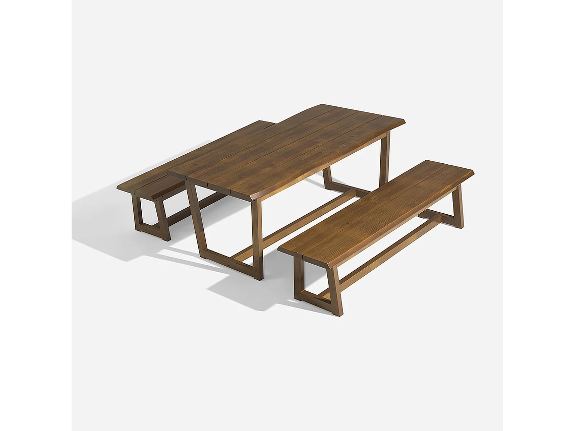 JUEGO COMEDOR ROSEN CAFÉ TERRAZA MYRTOS 2 BANQUETAS RECTA 6