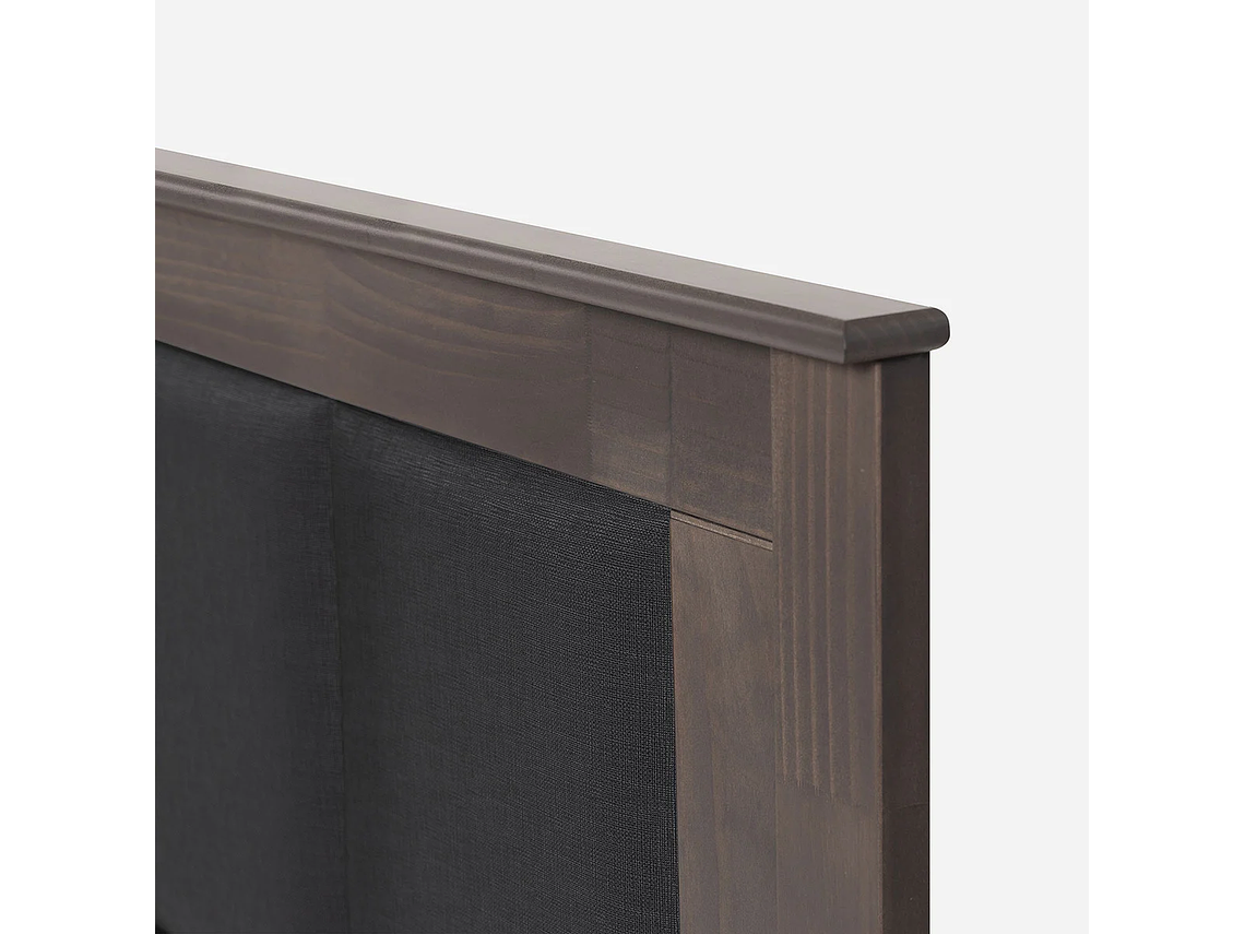 CAMA EUROPEA PRATTA 1 PLAZA PATA MADERA + RESPALDO + VELADOR 4