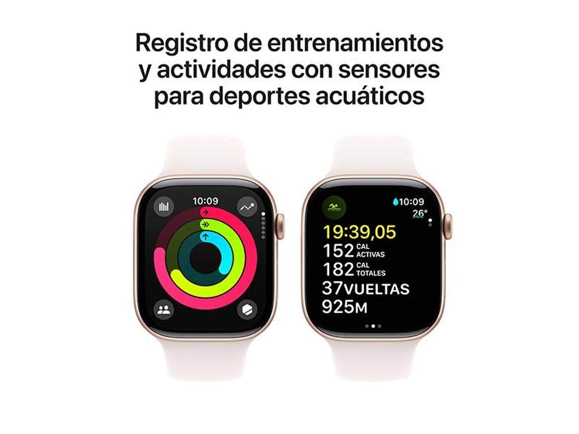 APPLE WATCH SERIE 10 46MM ROSE GOLD ALUMINIO CORREA DEPORTIVA S/M 9