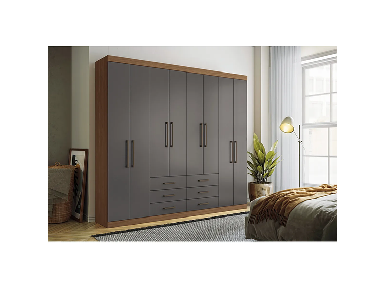 CLÓSET ALTAVISION MASTER 8 PUERTAS 6 CAJONES GRAFITO 3