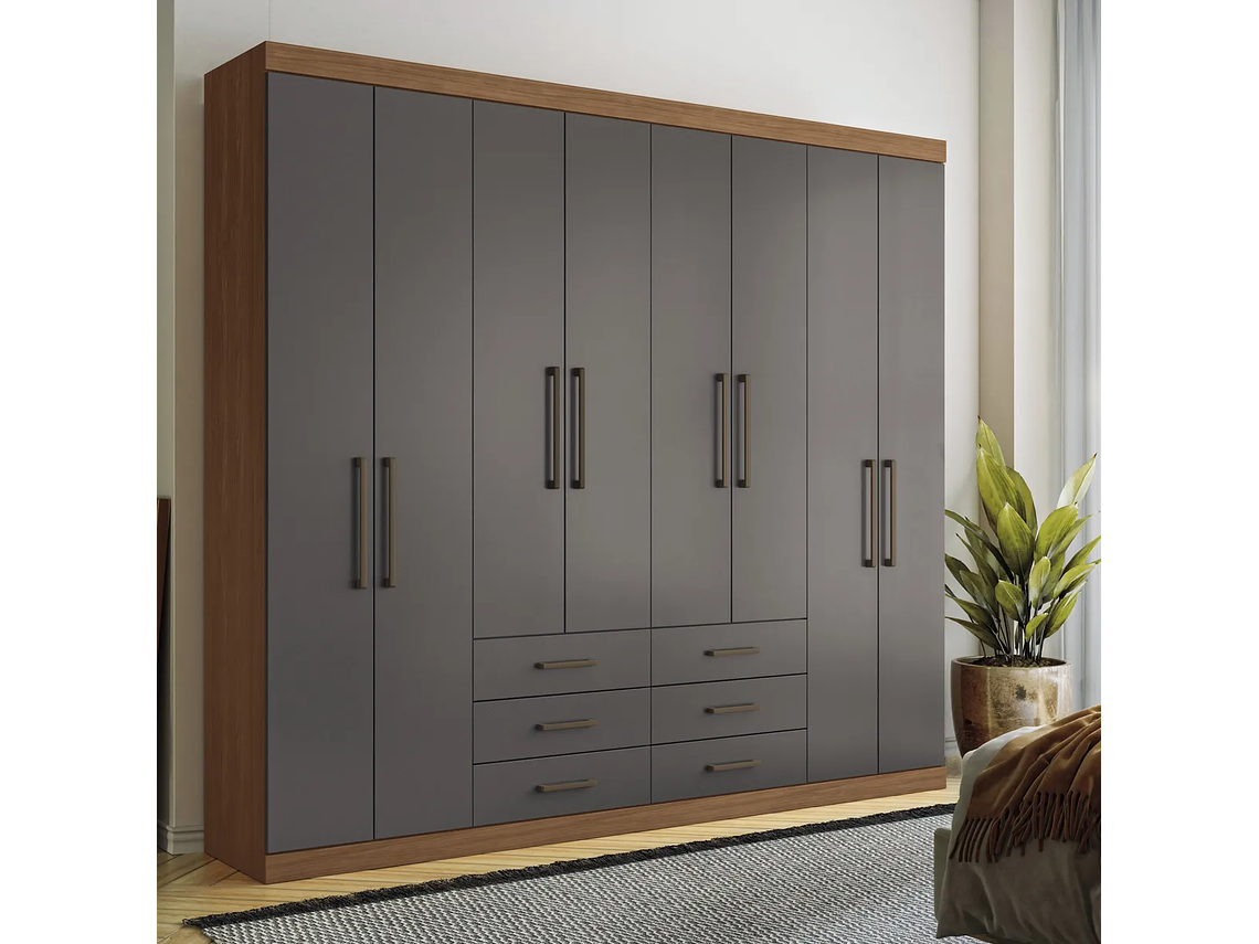 CLÓSET ALTAVISION MASTER 8 PUERTAS 6 CAJONES GRAFITO 4