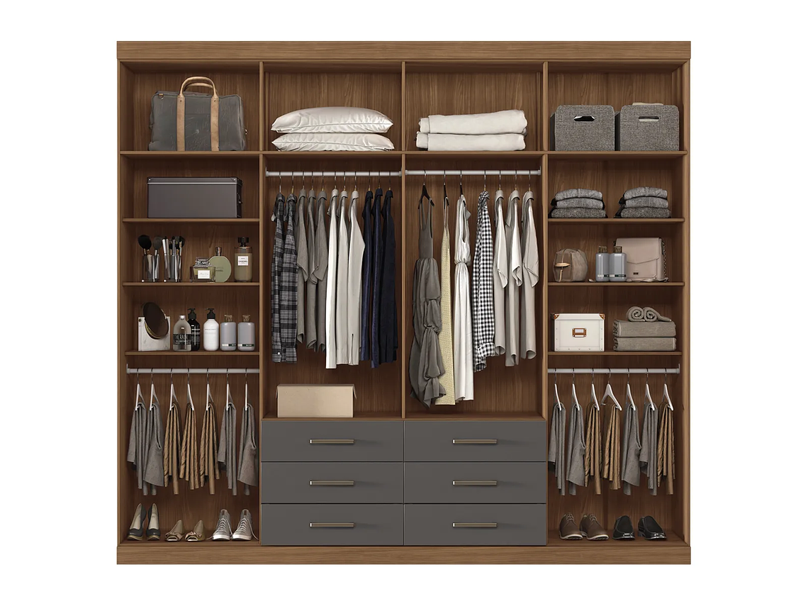 CLÓSET ALTAVISION MASTER 8 PUERTAS 6 CAJONES GRAFITO 5