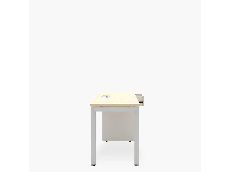 ESCRITORIO FORM OFFICE NEO CON PASACABLES 140X60 CON CAJONERA MELAMINA METAL 2