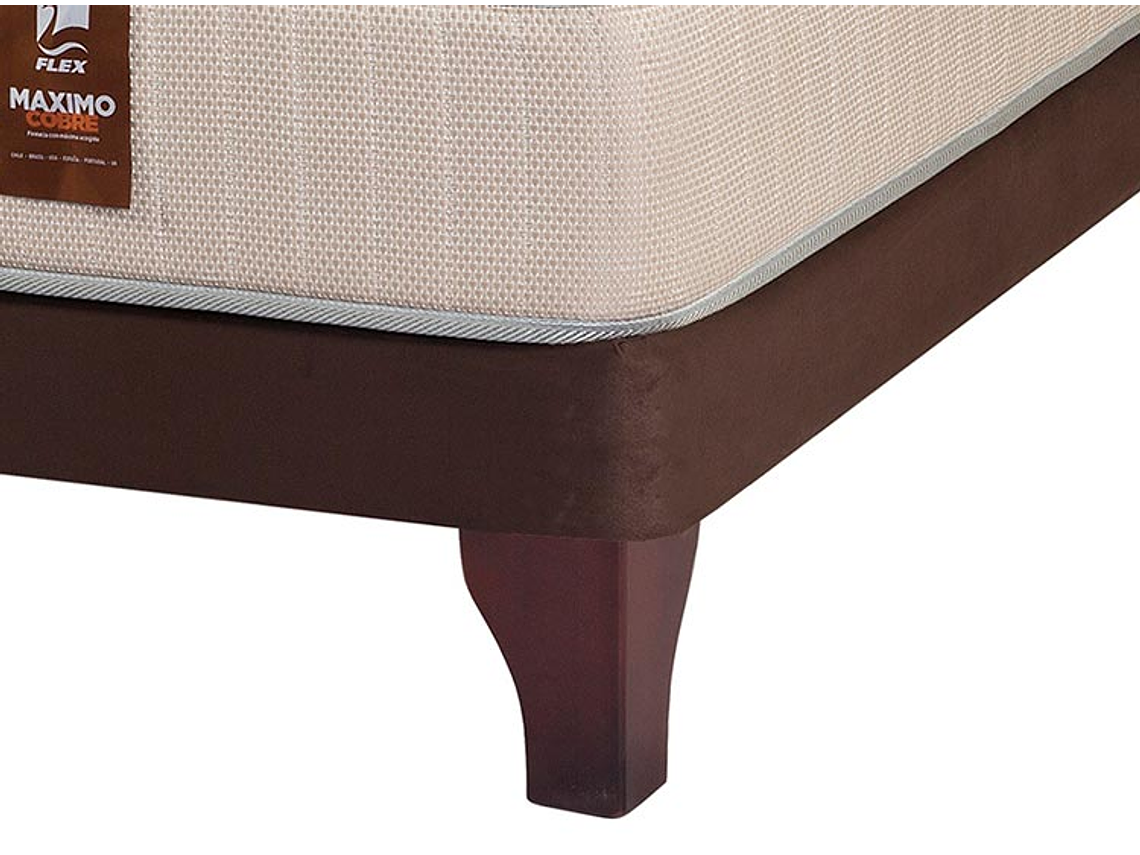 JUEGO DE DORMITORIO FLEX CAMA EUROPEA MÁXIMO COBRE SÚPER KING + RESPALDO DESIGN CRUDO 3