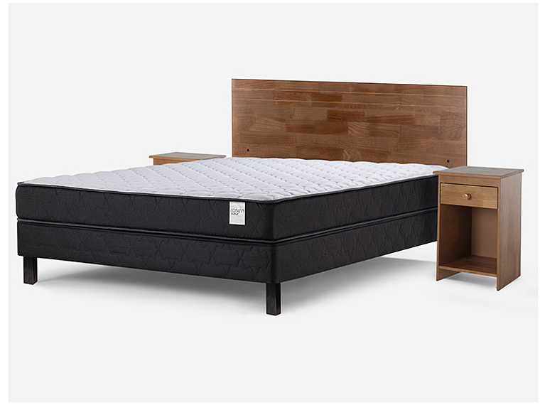 JUEGO DE DORMITORIO ROSEN CAMA EUROPEA WAVE 2 PLAZAS + SET TABOR CARAMEL 2