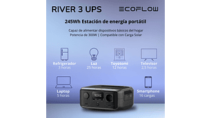  GENERADOR ECOFLOW RIVER 3 300W 245WH