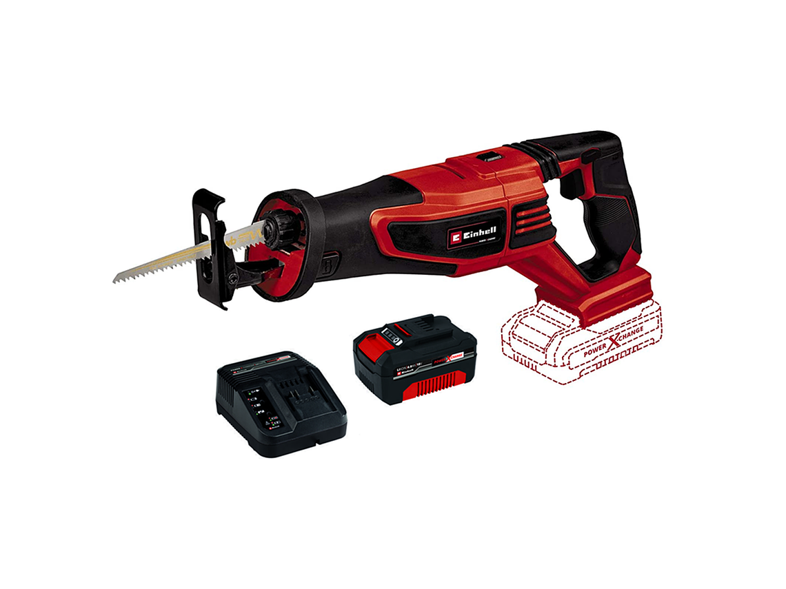 SIERRA SABLE INALAMBRICA 18V BATERIA + CARGADOR EINHELL 4326310 1