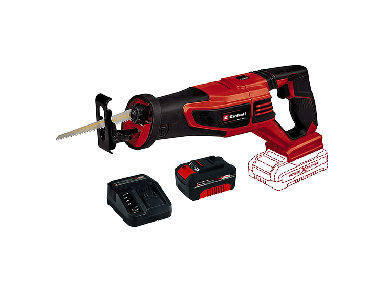 SIERRA SABLE INALAMBRICA 18V BATERIA + CARGADOR EINHELL 4326310 1