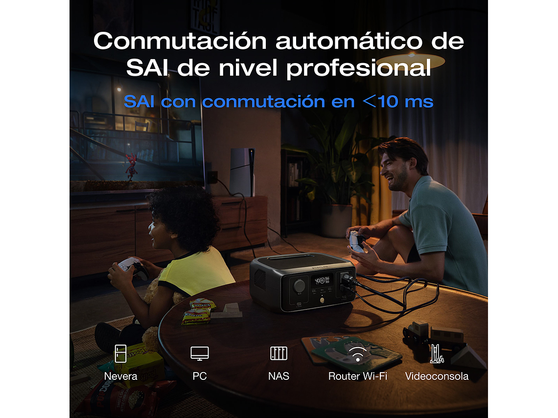  GENERADOR ECOFLOW RIVER 3 300W 245WH 3