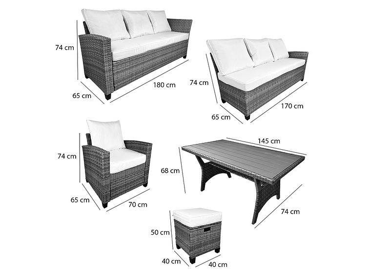 JUEGO LIVING COMEDOR TERRAZA ANASTASIA 10 PERSONAS 9